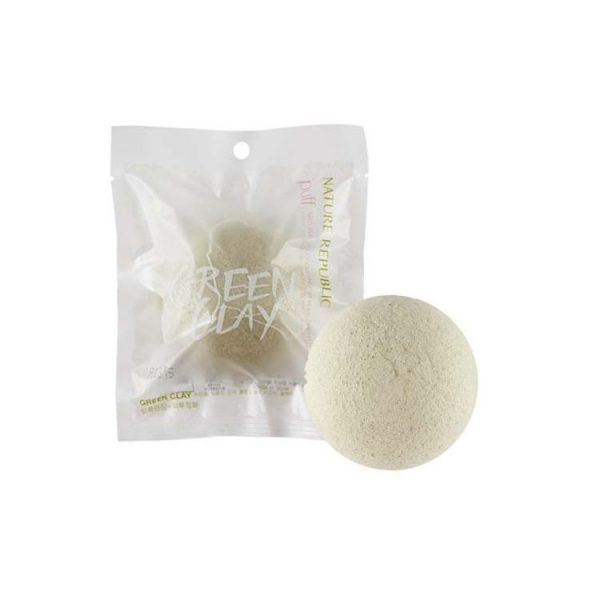 Nature Republic – Beauty Tool Natural Jelly Cleansing Puff – Green Clay