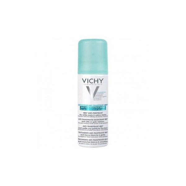 Vichy Déodorant Anti-Transpirant 48H Anti-Traces Blanches Et Jaunes Spray 125 Ml